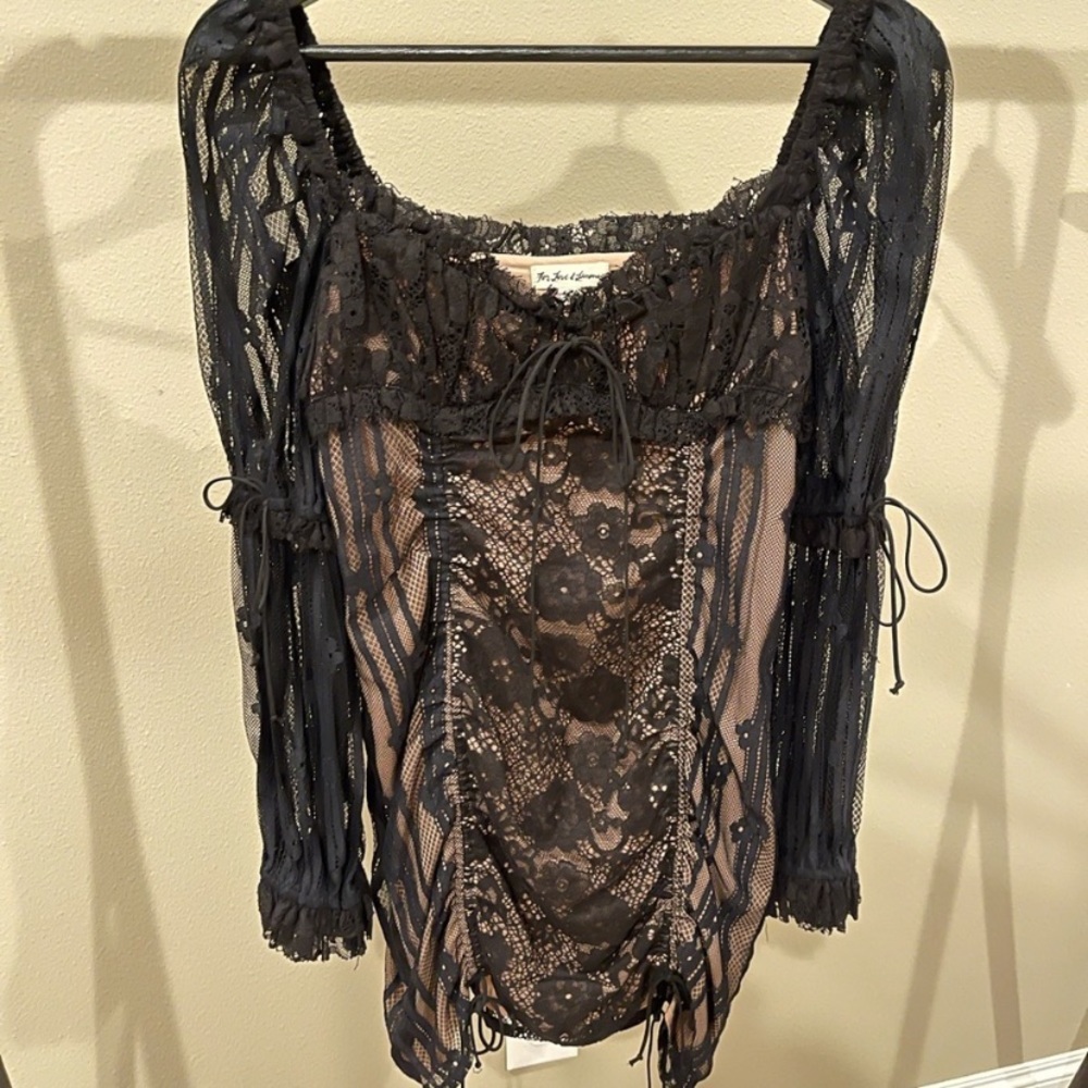 For Love & Lemons Monroe Nude and Black dress